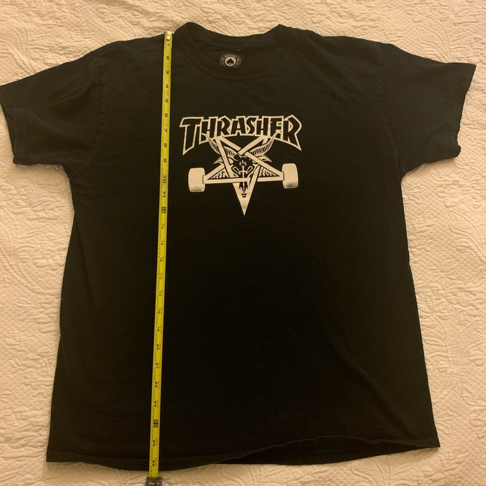 Thrasher t-shirt skategoat sk8 666 pentagram mens